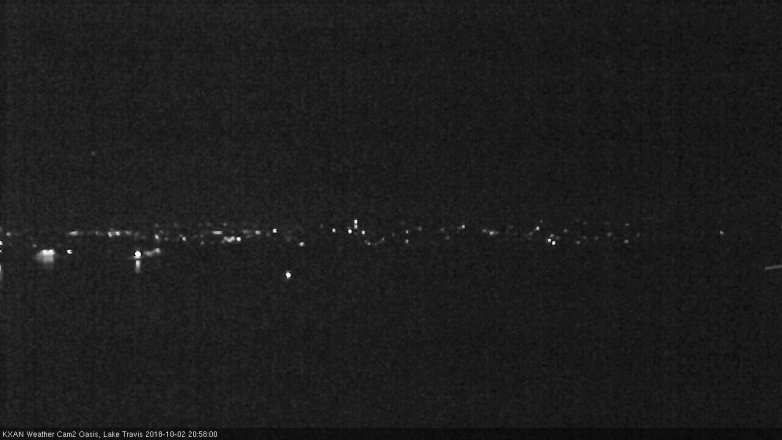 Lake Travis webcam, October 2, 2018 8:00 PM CT