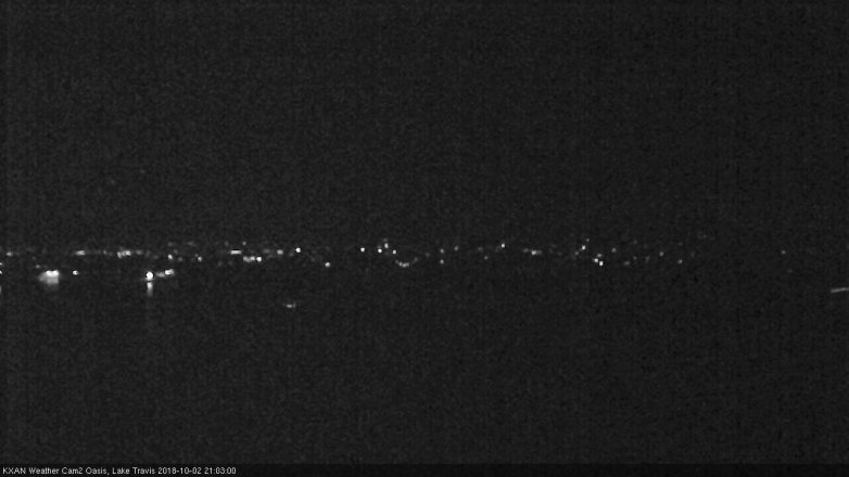 Lake Travis webcam, October 2, 2018 8:05 PM CT