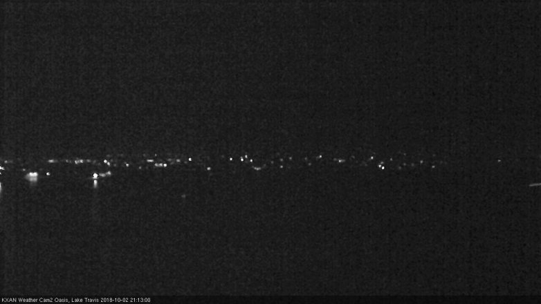 Lake Travis webcam, October 2, 2018 8:15 PM CT