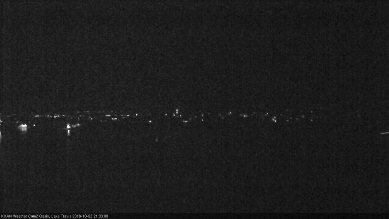 Lake Travis webcam, October 2, 2018 8:35 PM CT