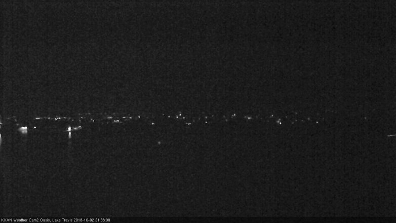 Lake Travis webcam, October 2, 2018 8:40 PM CT