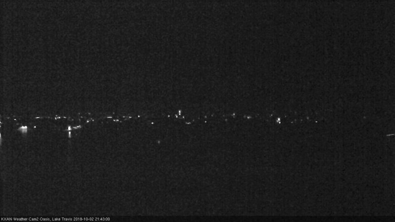 Lake Travis webcam, October 2, 2018 8:45 PM CT