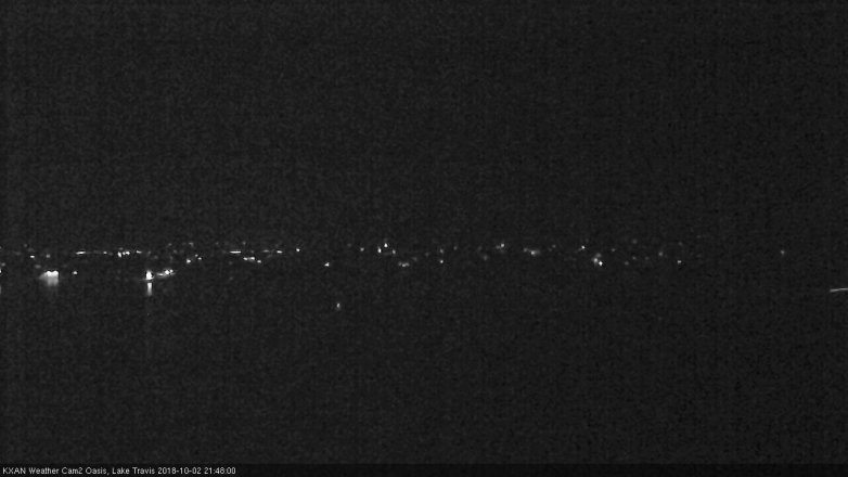 Lake Travis webcam, October 2, 2018 8:50 PM CT