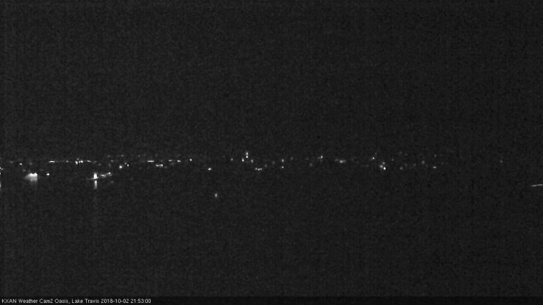 Lake Travis webcam, October 2, 2018 8:55 PM CT