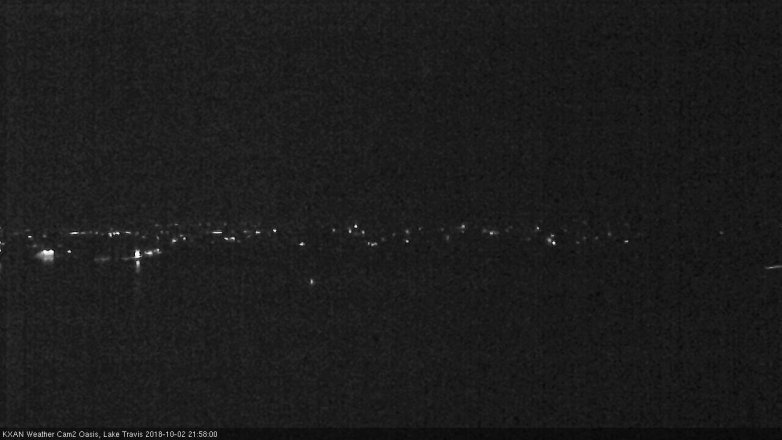 Lake Travis webcam, October 2, 2018 9:00 PM CT