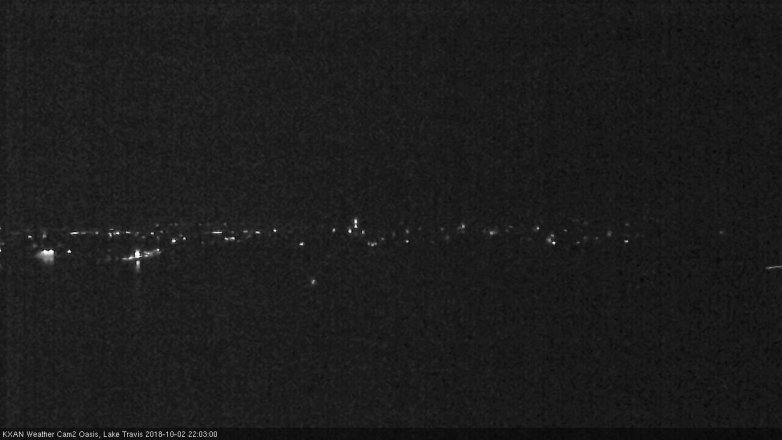 Lake Travis webcam, October 2, 2018 9:05 PM CT