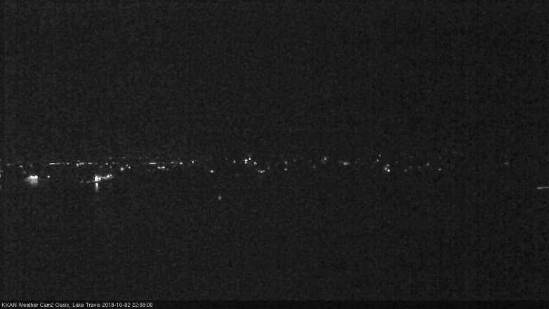 Lake Travis webcam, October 2, 2018 9:10 PM CT