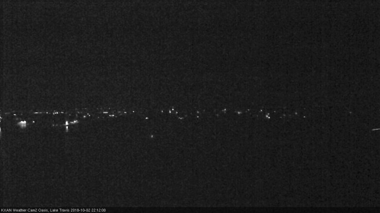 Lake Travis webcam, October 2, 2018 9:15 PM CT