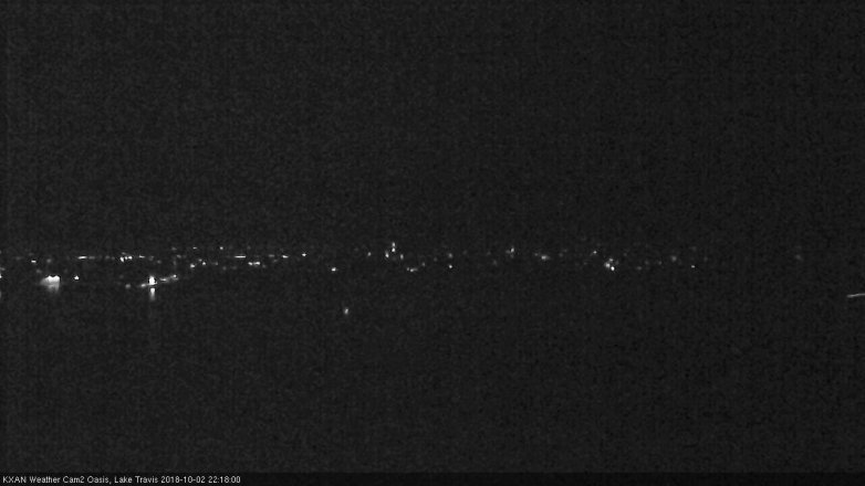 Lake Travis webcam, October 2, 2018 9:20 PM CT