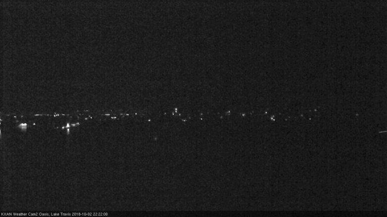 Lake Travis webcam, October 2, 2018 9:25 PM CT