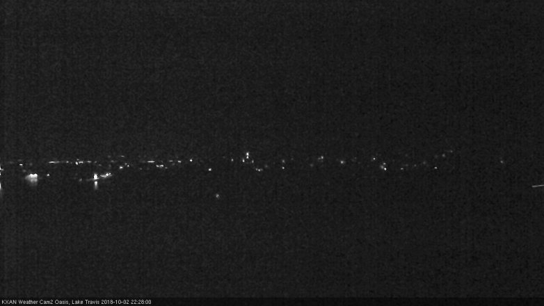Lake Travis webcam, October 2, 2018 9:30 PM CT