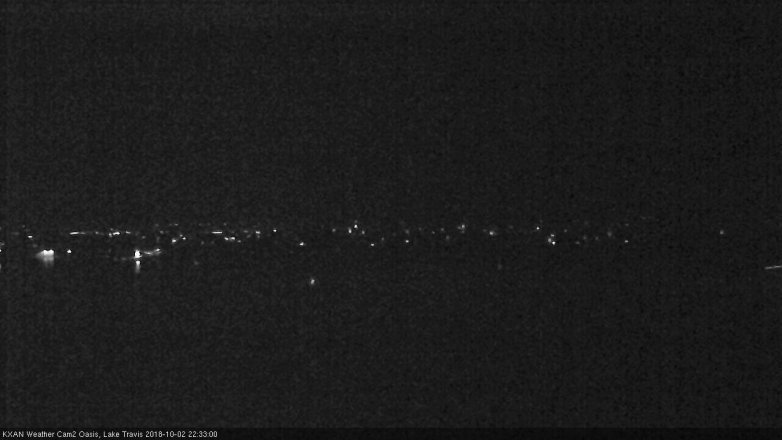 Lake Travis webcam, October 2, 2018 9:35 PM CT