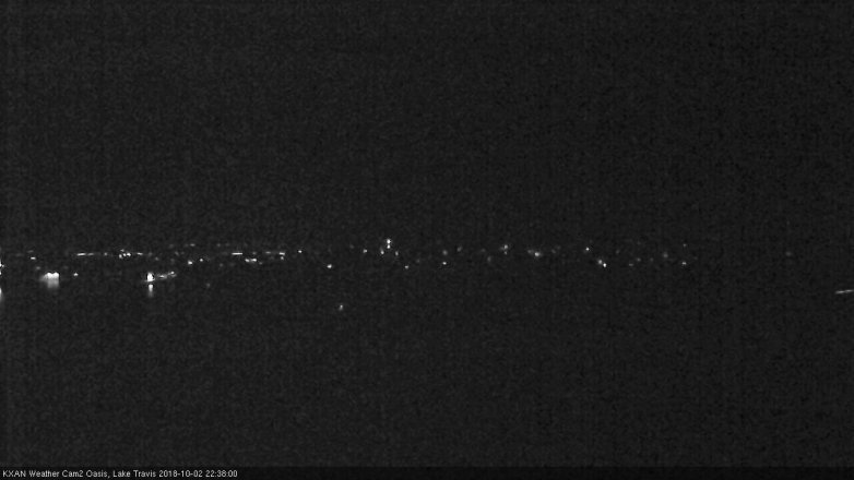 Lake Travis webcam, October 2, 2018 9:40 PM CT