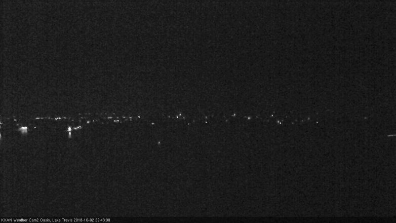 Lake Travis webcam, October 2, 2018 9:45 PM CT