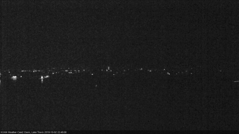 Lake Travis webcam, October 2, 2018 9:50 PM CT
