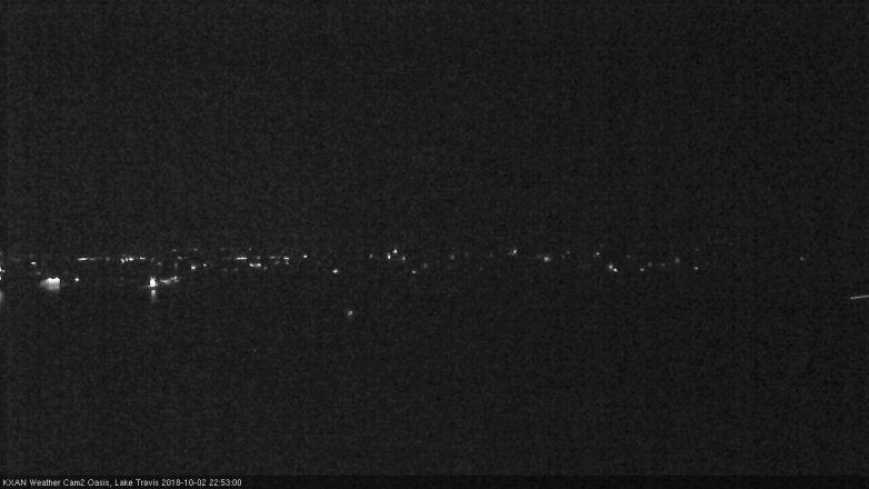 Lake Travis webcam, October 2, 2018 9:55 PM CT