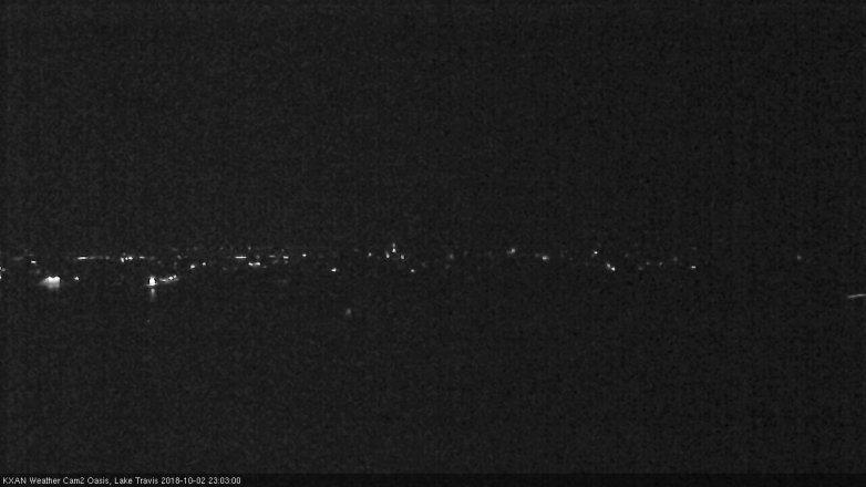 Lake Travis webcam, October 2, 2018 10:05 PM CT