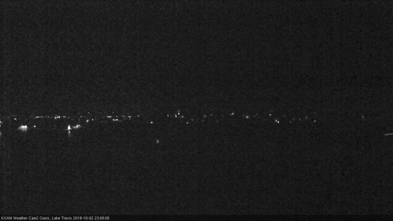 Lake Travis webcam, October 2, 2018 10:10 PM CT