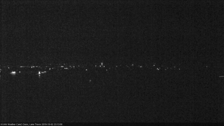 Lake Travis webcam, October 2, 2018 10:15 PM CT