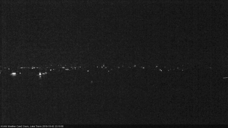 Lake Travis webcam, October 2, 2018 10:20 PM CT