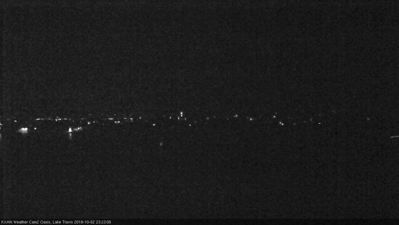 Lake Travis webcam, October 2, 2018 10:25 PM CT