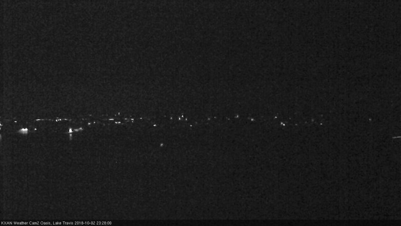 Lake Travis webcam, October 2, 2018 10:30 PM CT