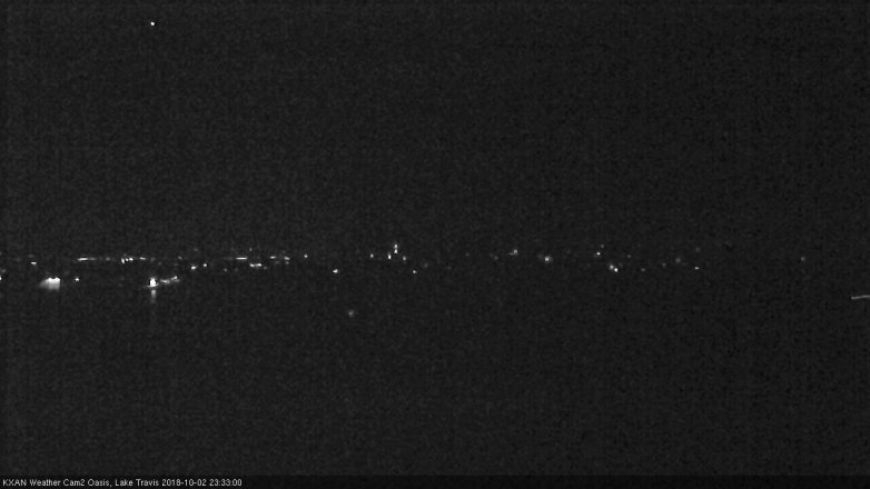 Lake Travis webcam, October 2, 2018 10:35 PM CT