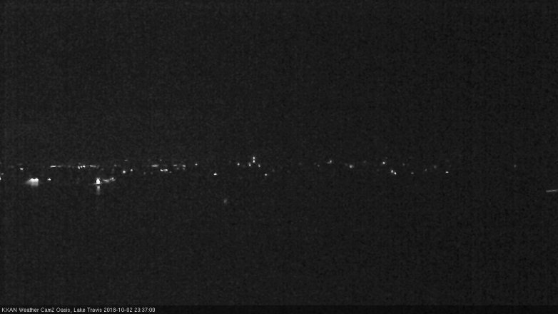 Lake Travis webcam, October 2, 2018 10:40 PM CT