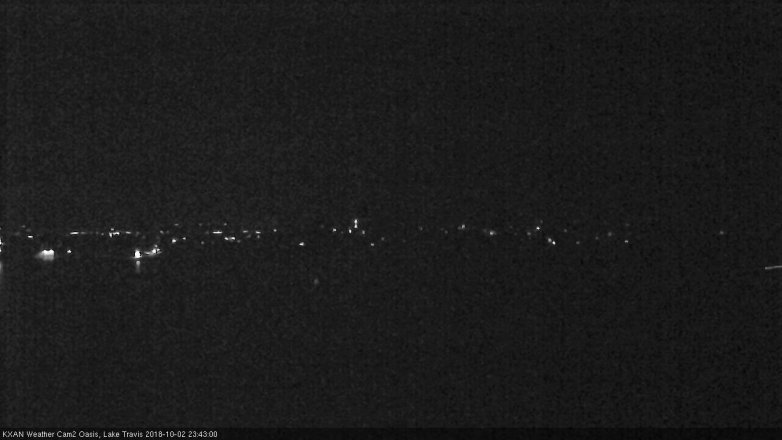 Lake Travis webcam, October 2, 2018 10:45 PM CT