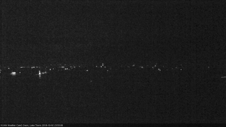 Lake Travis webcam, October 2, 2018 10:55 PM CT
