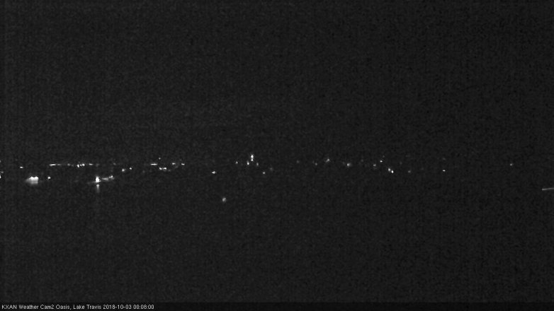 Lake Travis webcam, October 2, 2018 11:10 PM CT
