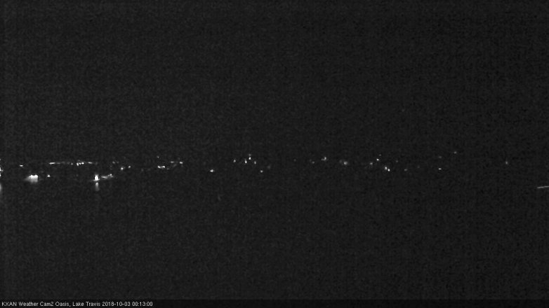 Lake Travis webcam, October 2, 2018 11:15 PM CT
