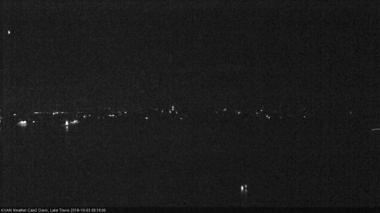 Lake Travis webcam, October 2, 2018 11:20 PM CT