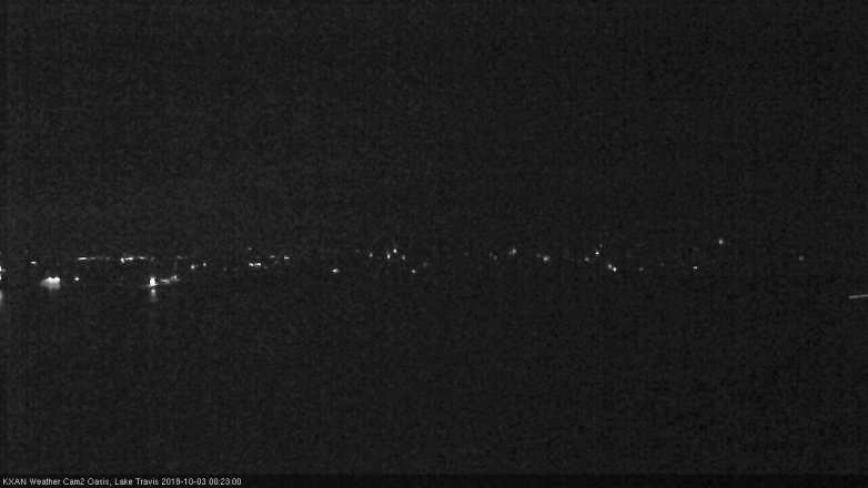 Lake Travis webcam, October 2, 2018 11:25 PM CT