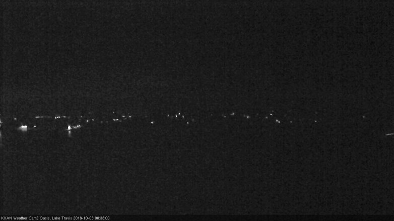 Lake Travis webcam, October 2, 2018 11:35 PM CT