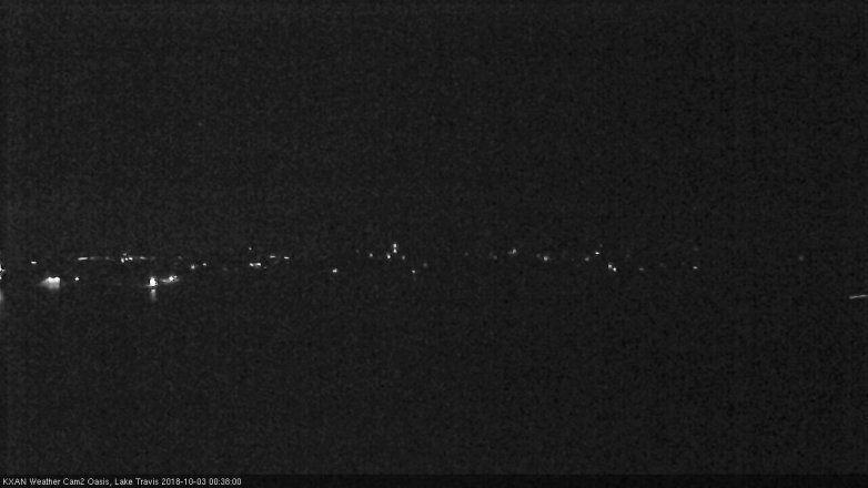Lake Travis webcam, October 2, 2018 11:40 PM CT