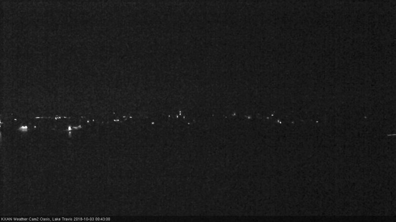 Lake Travis webcam, October 2, 2018 11:45 PM CT