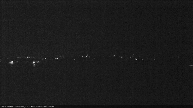 Lake Travis webcam, October 2, 2018 11:50 PM CT