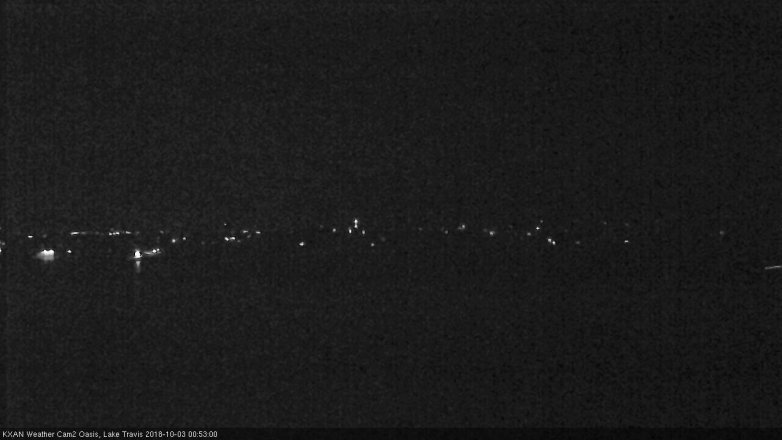 Lake Travis webcam, October 2, 2018 11:55 PM CT