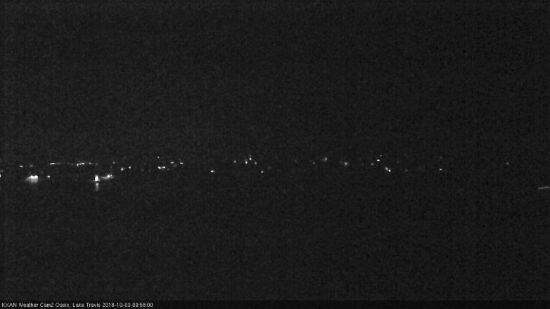 Lake Travis webcam, October 2, 2018 12:00 AM CT