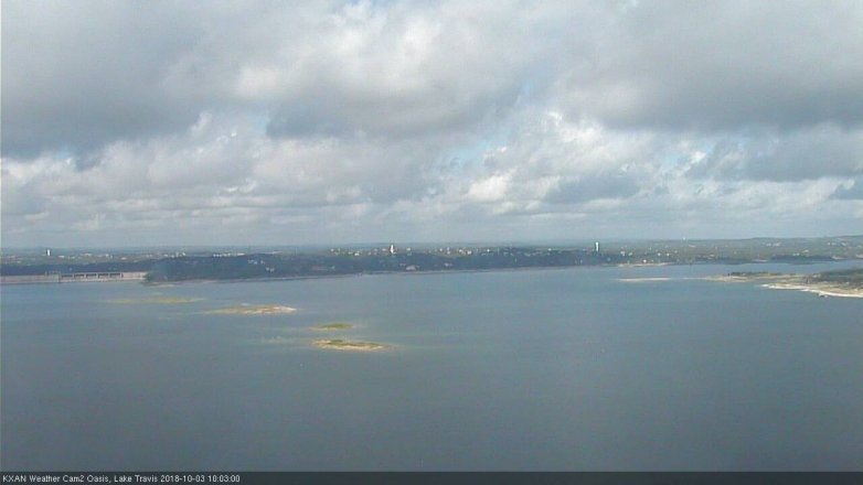 Lake Travis webcam, October 3, 2018 9:05 AM CT