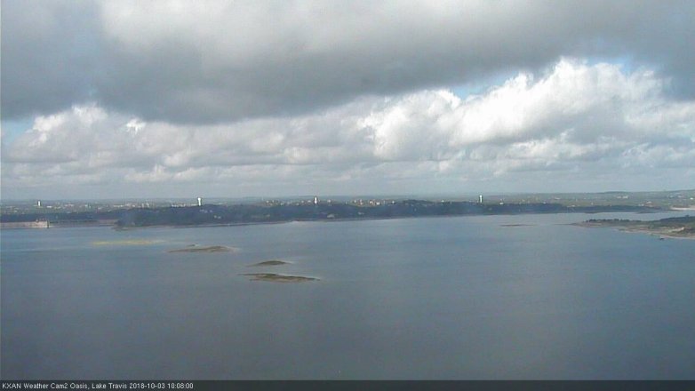 Lake Travis webcam, October 3, 2018 9:10 AM CT
