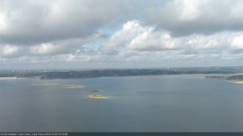 Lake Travis webcam, October 3, 2018 9:20 AM CT