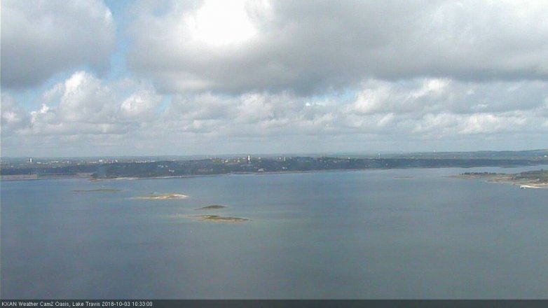 Lake Travis webcam, October 3, 2018 9:35 AM CT