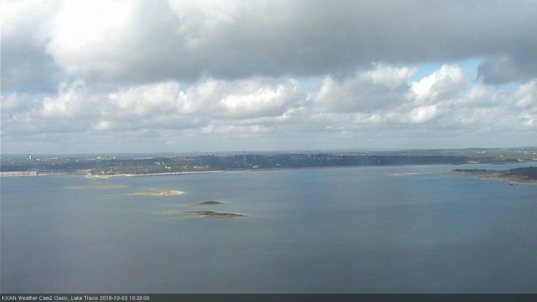 Lake Travis webcam, October 3, 2018 9:40 AM CT