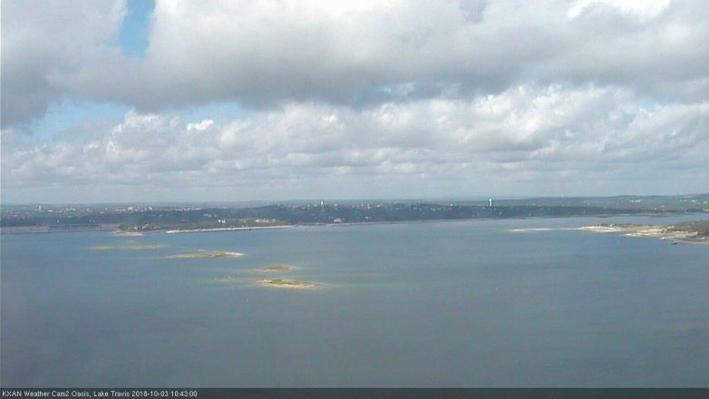 Lake Travis webcam, October 3, 2018 9:45 AM CT