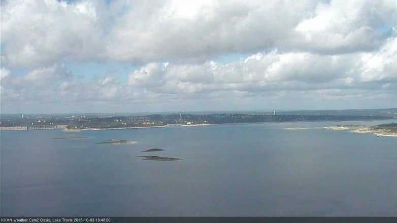 Lake Travis webcam, October 3, 2018 9:50 AM CT