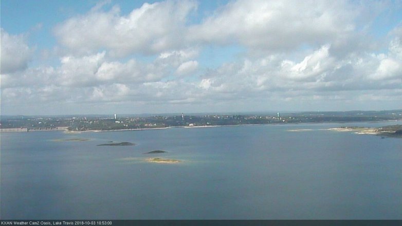 Lake Travis webcam, October 3, 2018 9:55 AM CT