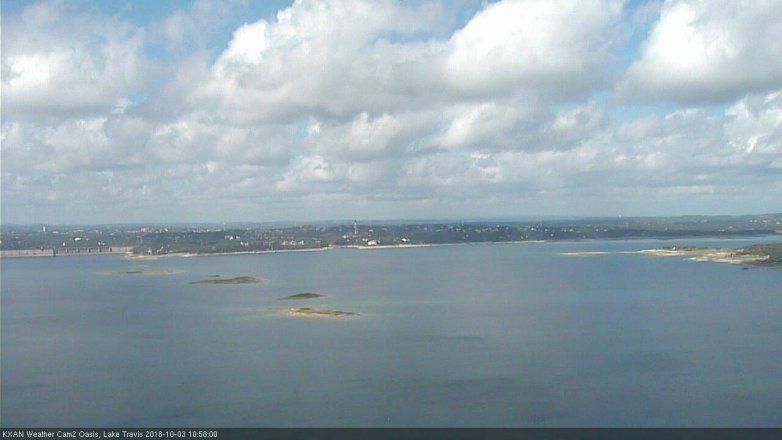 Lake Travis webcam, October 3, 2018 10:00 AM CT