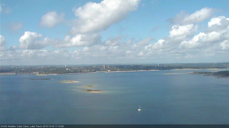 Lake Travis webcam, October 3, 2018 10:20 AM CT